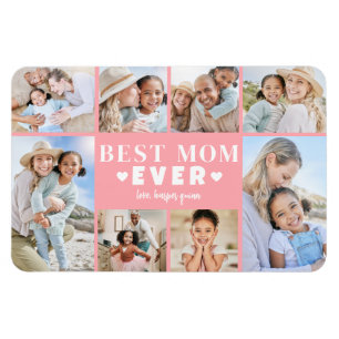 Pink Mum Photo Collage Magnet