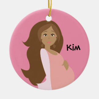 Pink Mum-to-Be Ornament - Personalised