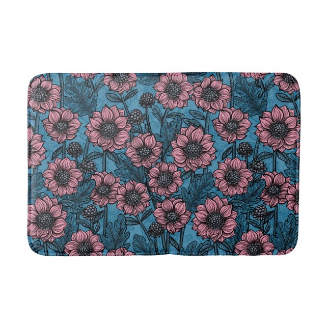 Pink Mums Bath Mat (Front)
