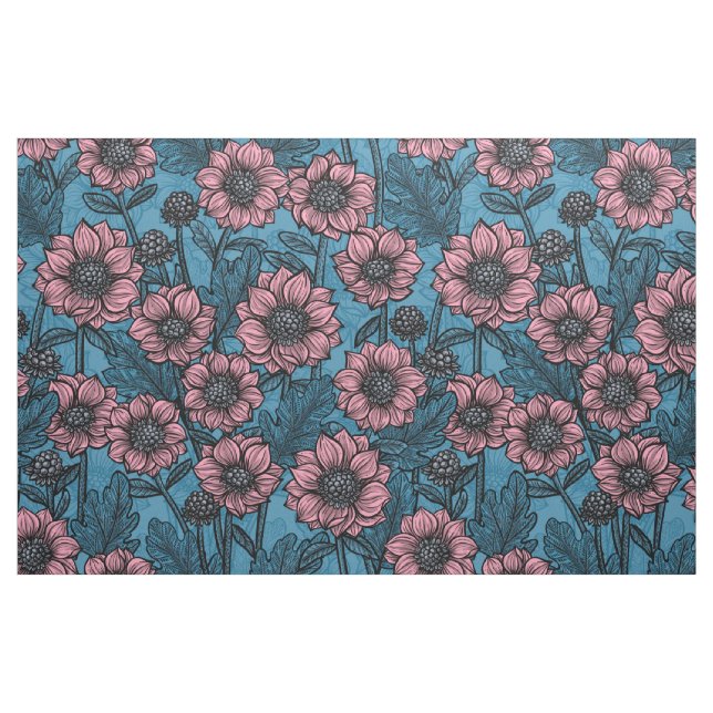 Pink Mums Fabric (Fat Quarter)
