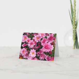 Pink Mums Note Card