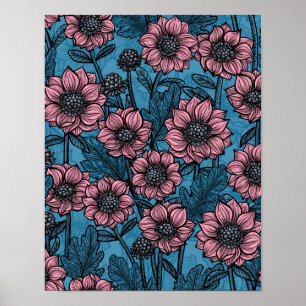 Pink Mums Poster