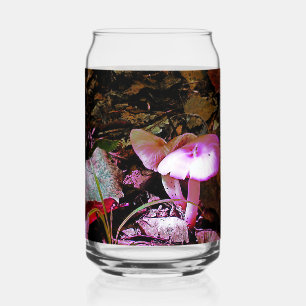 Pink Mushroom Can Glass