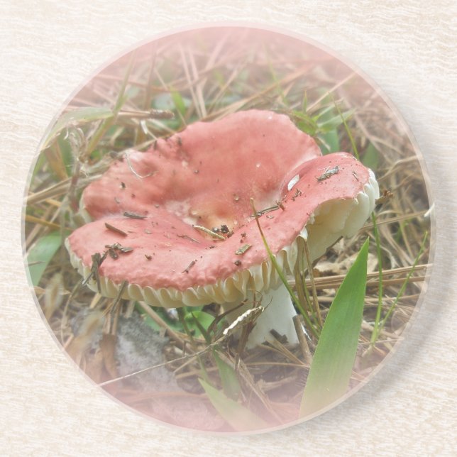 Pink Mushroom Coaster (Front)