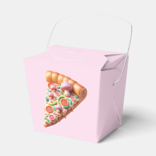 Pink Mushroom Pizza Party Favour Box