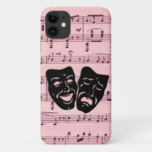 Pink Music and Theatre Masks Case-Mate iPhone Case