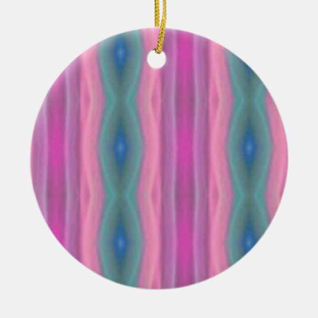 Pink Music Ceramic Ornament (Front)