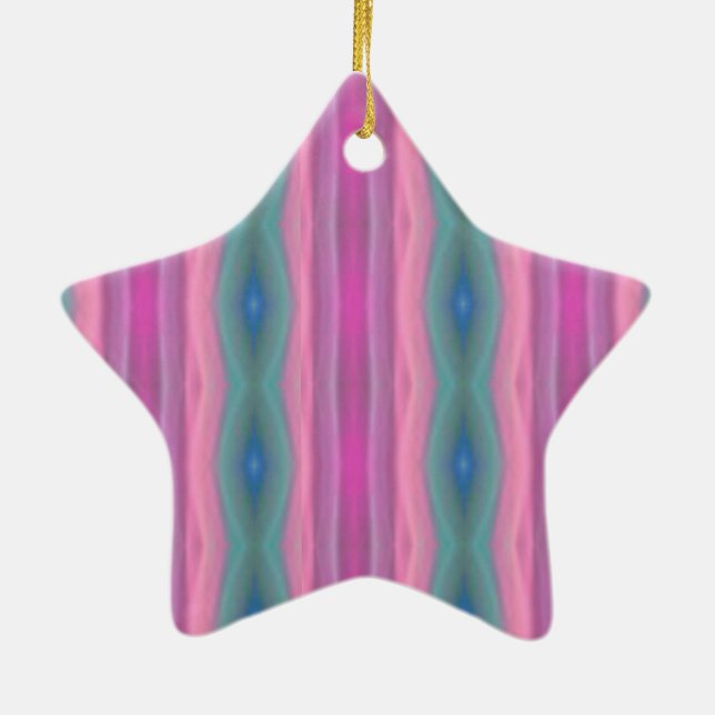 Pink Music Ceramic Tree Decoration (Back)