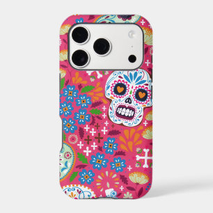 Pink Music Rock Skull Floral Garden