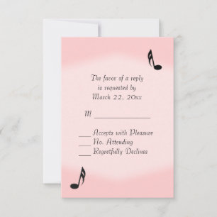 Pink Music Wedding RSVP