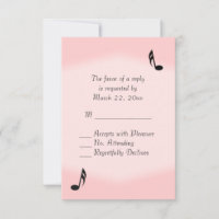Pink Music Wedding RSVP