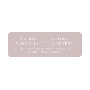 pink musk wedding envelope return address labels