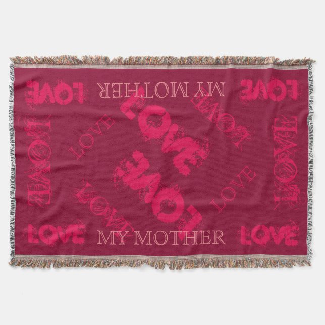Pink My Mother Throw Blanket (Front)