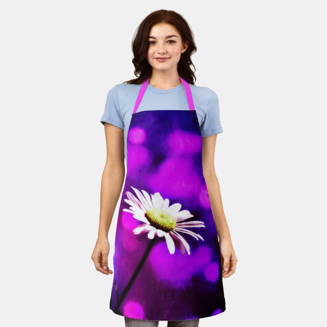 Pink N Amethyst Daisy Apron (Worn)
