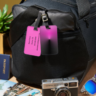 Pink-n-Black Point Luggage Tag