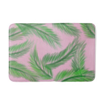 pink n' Palms bath mat