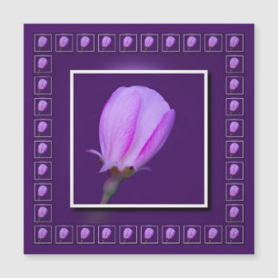 Pink 'n Purple Spring Blossom Magnetic Card