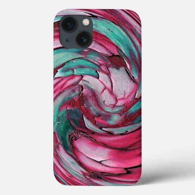 Pink N Teal Abstract iPad case (Back)
