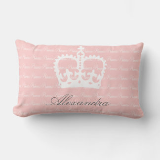 Pink-n-White Princess Lumbar Cushion