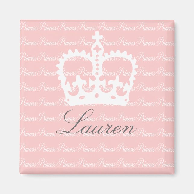 Pink-n-White Princess Magnet (Front)