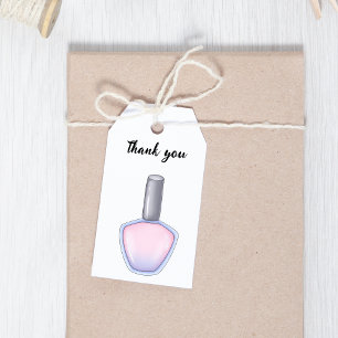 Pink Nail Polish Bottle  Gift Tags