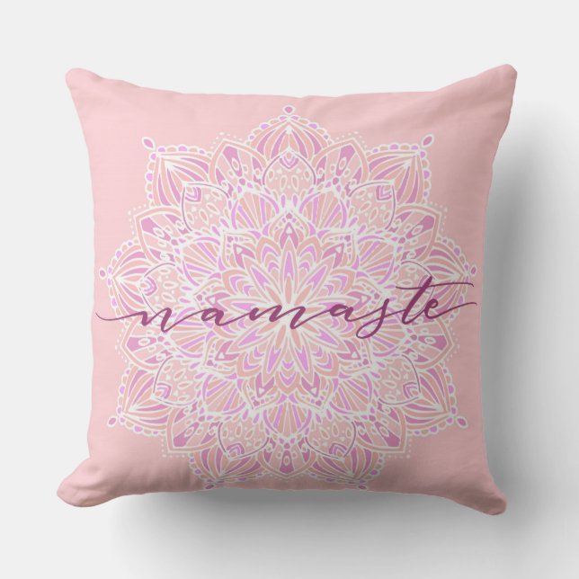Pink Namaste Pillow (Front)