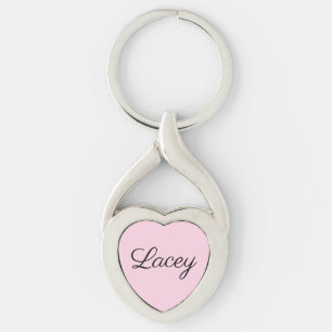 Pink Name Key Ring