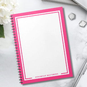 Pink Name Monogram Notebook