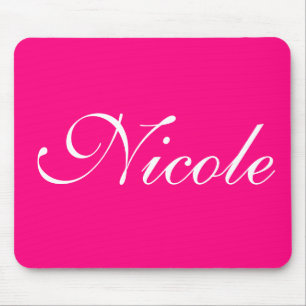 Pink Name Mouse Pad