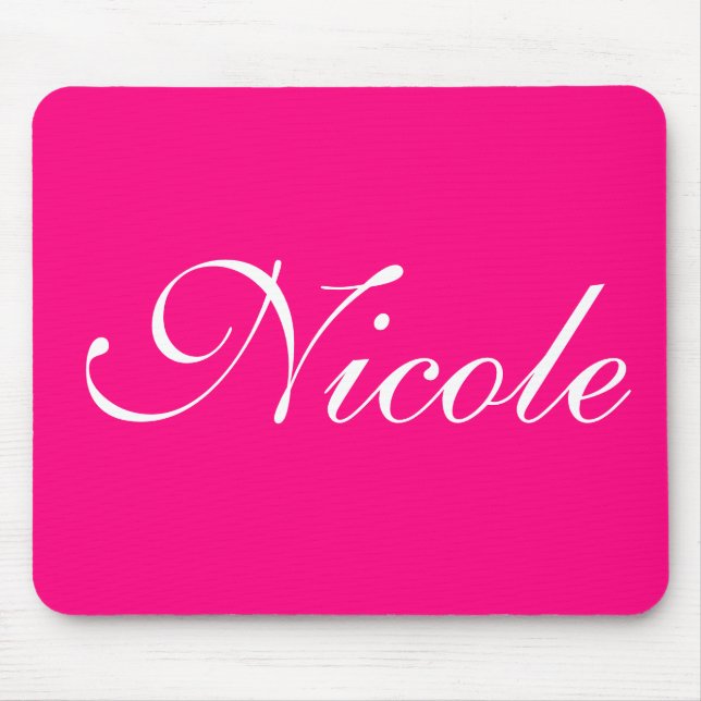 Pink Name Mouse Pad (Front)