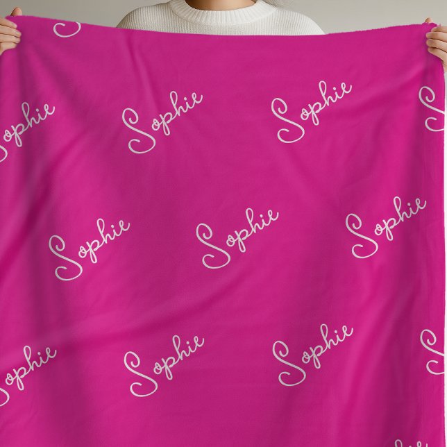 Pink Name Sherpa Blanket (Creator Uploaded)