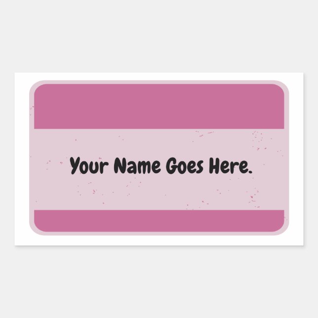 Pink name tag (Front)