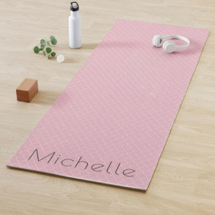 Pink Name Yoga Mat