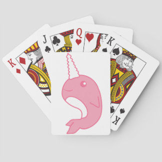 Pink Narwhal Playing Cards