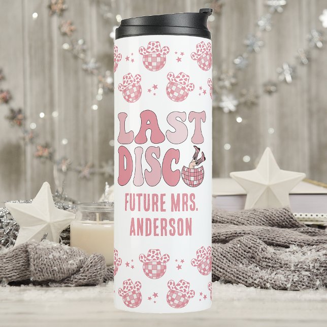 Pink Nashville Last Disco Bachelorette Customised Thermal Tumbler (Creator Uploaded)