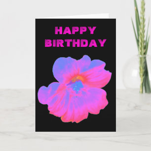 Pink Nasturtium Customisable Greeting Card
