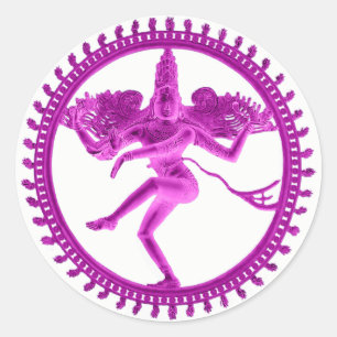 Pink Nataraja Classic Round Sticker