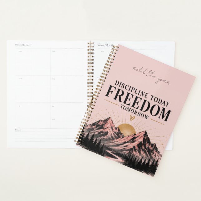 Pink Nature Motivational Goal Setting Planner (Display)