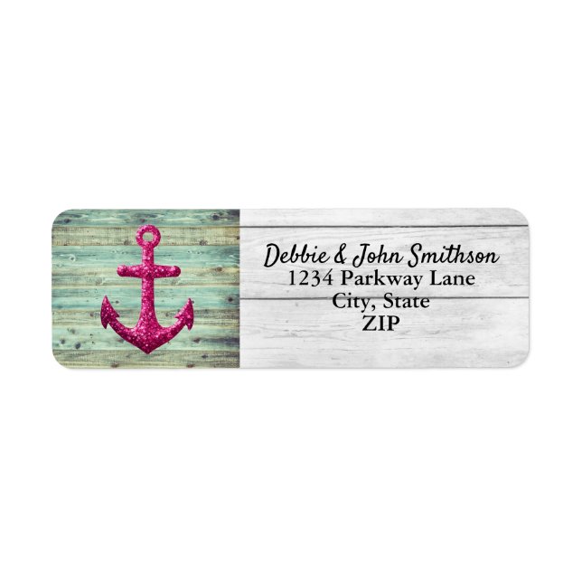 Pink Nautical Anchor Sailing Ocean Sweet Maritime  (Front)