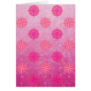 Pink Nautical Compass Rose