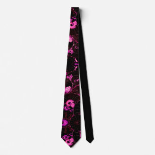 Pink Nautilus fossil shell pattern Tie