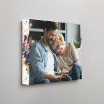 Pink Navy Abstract Floral Pattern Edge Photo Canvas Print<br><div class="desc">Transform your space with this modern stylish home decor piece - a stunning stretched canvas photo print that will effortlessly elevate any room in your home. It showcases a captivating photo and, along the sides of the frame, it features an abstract floral pattern with pink flowers and bold gold splatters...</div>