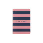 Pink & Navy Blue Striped Personalised