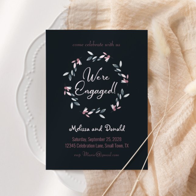 Pink Navy Elegant Soft Watercolor Engagement (Creator Uploaded)