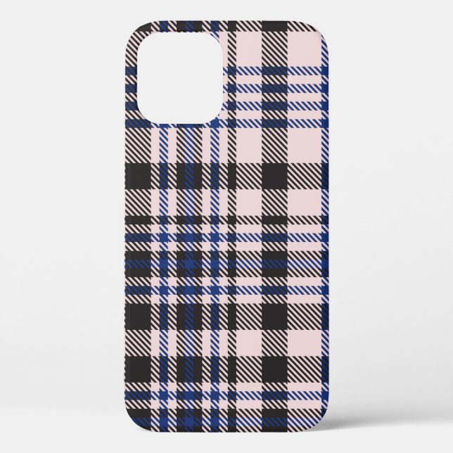 Pink Navy Glen Plaid textured seamless patternabst Case-Mate iPhone Case (Back)