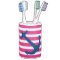 Pink & Navy Nautical Anchor Bathroom Accessory Set