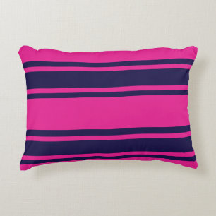 Pink Navy Stripes Decorative Cushion