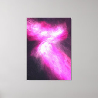 Pink Nebula Galaxy Art Stretched Canvas Print