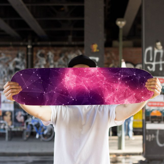 Pink Nebula Skateboard | Cosmic Space Skateboard (Creator Uploaded)