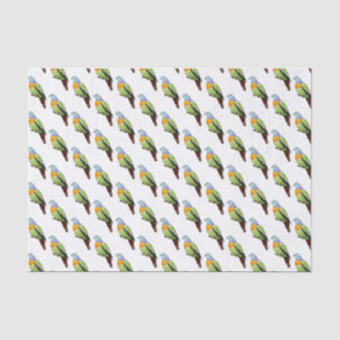 Pink-necked green pigeon bird cartoon illustration tissue paper